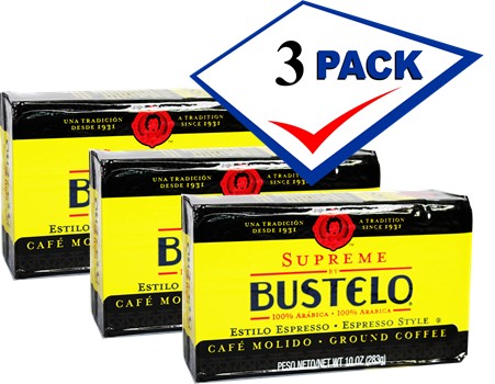 Bustelo supreme cuban coffee 10 Oz. Pack of 3.